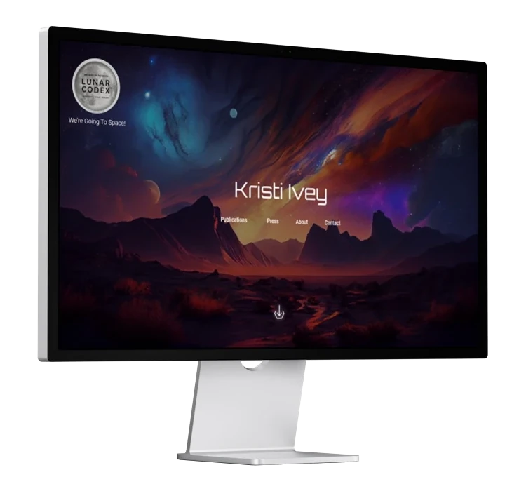 Desktop website mockup