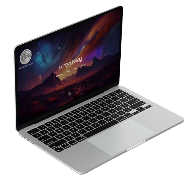 Laptop website mockup
