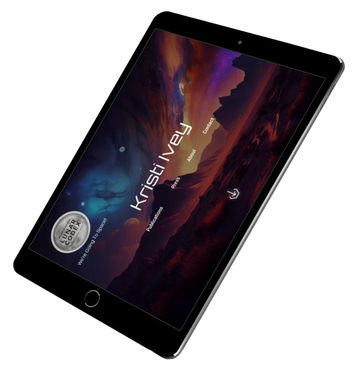 Tablet website mockup